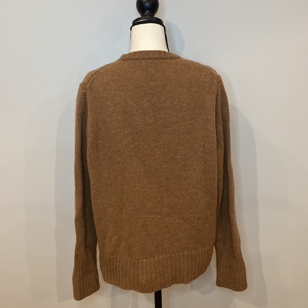 Womens J Crew factory brown Donegal cable knit sweater wool blend neutral - Picture 7 of 9